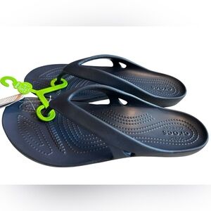 CROCS - Flip Flops  -  Kadee II - Navy Blue - Women’s 10 - NWT